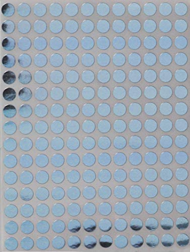 Klebepunkte Silber 8 mm runde Etiketten – 0,8 cm Aufkleber 840 Stück von Royal Green
