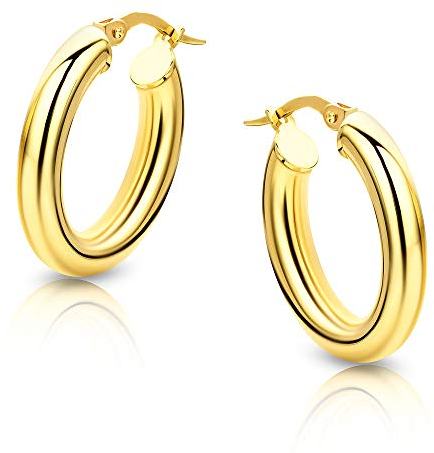 Orovi Damen-Creolen Ohrringe GelbGold Ohrringe 9Karat (375) Ohr-Schmuck