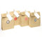 Plantvibes 24 hochwertige Geschenktüten mit Aufklebern aus Kraftpapier, Papiertüten Bunt, ideale Tüte für DIY Adventskalender oder Weihnachtsgeschenke, Geschenktüte