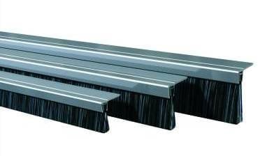 ELLEN - Bas de porte en aluminium avec brosse IBS 90° 36 mm - 300 cm - 0308804