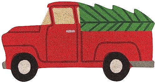 Now Designs Fußmatte aus natürlicher Kokosfaser in LKW-Form, Vinyl-Rückseite, 45,7 x 86,4 cm