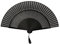 FullBerg Handfächer Japanischer Faltfächer Klappfächer Vintage Stil Damen Herren Bambus Folding Fans Fächer für Wanddekoration Hochzeit Geschenk Muttertag Party Kostüm (Schwarz)