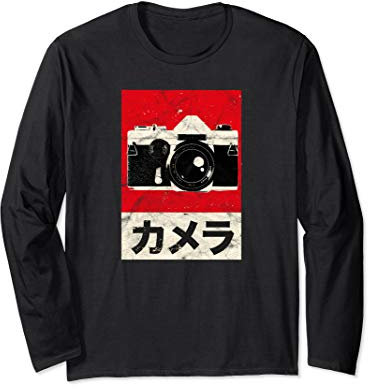 Vintage Japanese Analog SLR Camera Retro Photographer Film Long Sleeve T-Shirt