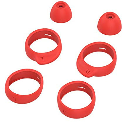 Hemobllo Replacement Eartips Kit - Silicone Earbuds Wingtip and Ear Tip Set Replacement Ear Tips Ear Wings Accessories Earbud Covers Compatible for Samsung Buds 2019 (Red)