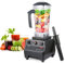 QREZ Blender Mixeur Multifonctions, Smoothie Blender Chauffant Blender Mixeur Puissant avec 2000W Mixeur Smoothie Et Milk-Shake avec 6 Lames en Acier Inoxydable Et 2L sans BPA Jarre,Noir