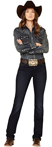 Wrangler Willow Mid Rise Performance Waist Boot Cut Ultimate Riding Jean, Maggie, 5-34
