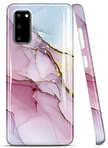 JIAXIUFEN Galaxy S20 Hülle Handyhülle TPU Silikon Weiche Schlank Schutzhülle Handytasche Flexibel Case Handy Hülle für Samsung Galaxy S20 5G - Glitter Marmor Purple Blue