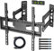 BONTEC Corner TV Wall Mount Bracket for 26-50 inch LED LCD Flat Curved TVs, Tilt Swivel Extendable Full Motion TV Bracket with Dual Articulating Arms, Holds up to 45kgs, Max VESA 400x400mm