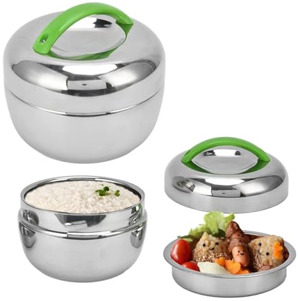 Delaman Fiambrera Aislada Portátil, Contenedor de almuerzo Contenedor de almuerzo térmico de acero inoxidable Fiambrera aislada portátil para estudiantes Trabajador de oficina