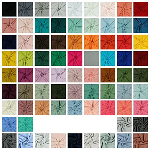VmG-Store Jersey Stoff UNI Meterware 75 Farben zum Nähen Baumwolljersey Nähstoff Kinderstoff 150 cm breit (030 I Limette)