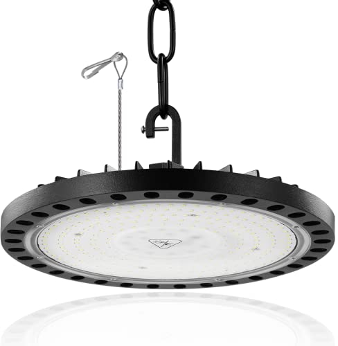 Faretto LED UFO,200W 20000LM Lampada da Officina,6500K Bianco LED Industriale Faretto,IP65 Impermeabile Proiettore Faretto LED Lampadario UFO,Lampada Interni Industriale per Garage Magazzini Fabbrica