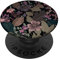 Rosa und lila Blumen auf schwarzem dunklem Blumenmuster PopSockets mit austauschbarem PopGrip
