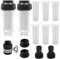 MOERAE Wasserfilter Gartenschlauch Set, 2 Stück 3/4 Zoll Wasser Vorfilter Wasserfilter mit 6 Filtereinsatz und 5 Schnelladapter, für Hochdruckreiniger Gartenbewässerung Gartenpumpe Wohnmobil Haushalt