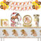 PIUMOJ Vaisselle de Fête Cheval - Assiettes, Tasses, Serviettes pour Anniversaire - Décoration pour Enfant, 10 Invités