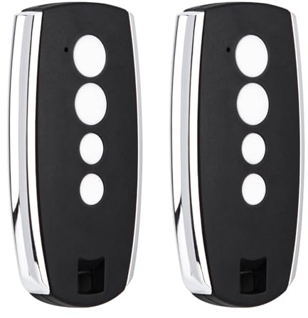YuliSpy Hansender Lot de 2 télécommandes de porte de garage compatibles avec Stylo 4/4K Myo C4 Clipper 433 MHz Noir