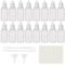 KOMUNJ 50 Pieces 20ml Dropper Bottles, White Eye Liquid Empty Dropper Bottles with Cap, Eye Liquid Empty Bottles White Small Plastic Empty Bottles, for Liquid Dispensing
