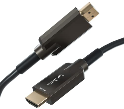 4K Fiber Optic HDMI Cable 8M/26FT, Stainless Steel Armor 4K HDMI 2.0 Cable Ultra high Speed,Support 4K60Hz, Dynamic HDR, eARC Compatible PS5 Xbox Apple TV LG Samsung