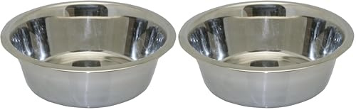 Pet Platter Stainless Steel Pet Bowl, 29 cm/ 11.5-Inch (Pack of 2)