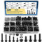 Vifmy 320 Piece M6-1.0 and M8-1.25 Flange Hex Head Screw Bolts Assortment Kit with Serrated Flange Nuts,Washers & Lock Spring Washers,Class 10.9 Alloy Steel Black Oxide Finish Plated