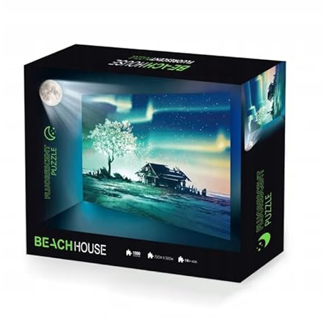 Fluoreszierendes Puzzle 1000 Teile – Leuchtendes Puzzle im Dunkeln für Erwachsene und Kinder, Glow in The Dark Puzzlre