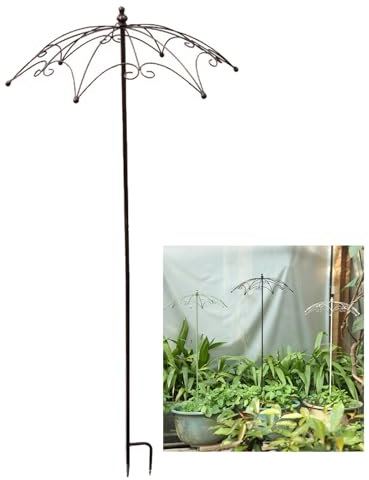 Garden umbrella trellis, Garden Trellis for Climbing Plants, Wisteria support frame, Aged craftsmanship, for Vine Rose Flower Tomato Support(Copper,50 x 123cm)