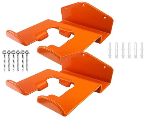 MagiDeal 2x Weedeater Hanger,Wall Mounted Grass Trimmer Rack, Metal Sturdy Heavy Duty Garage Hooks Garage Storage for Hedge Trimmer
