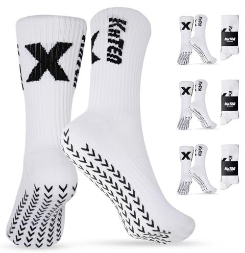KxTEN Fußballsocken | hochwertige rutschfeste Gripsocken für Fußball, Basketball, Football, Volleyball,| Anti Rutsch Socken für Sport
