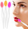 3 Stück Silikon Peeling Lippenpinse - Lippenpinsel, Lippen Peeling Bürste, Silikon Lippenbürste, Wiederverwendbar Weiche Reinigungs Lippenpeeling Bürste für Glatteres und Volleres (Rosa,Rose,Gelb)