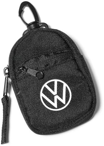 Volkswagen 000087010CP Schlüsseltasche RFID-Schutz Fahrzeugschlüssel, schwarz, mit weißem VW Logo