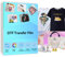 MechKit DTF Transferfolie Papier A4 (21 x 29,7 cm), 60 Blatt Glossy Doppelseitige Klare Vorbehandlungsblätter PET Heat Transfer Papier für Direktdruck auf T-Shirts Textil