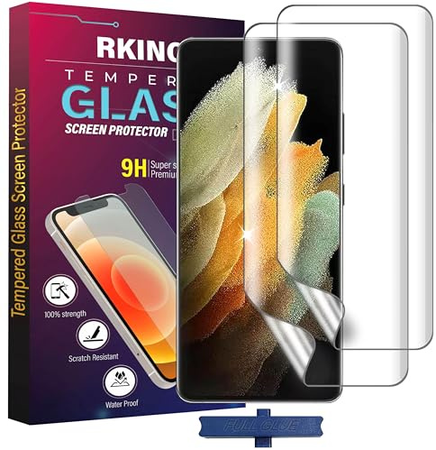 RKINC [2 Stück Schutzfolie für Google Pixel 7 Pro, Screen Protector[Nicht-Glas] Displayschutz, Vollständige 4D-Gewölbte Fingerabdruck-ID Displayfolie, HD Klar