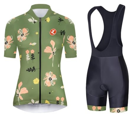 UGLY FROG Abbigliamento Ciclismo Donna Estivo Completo Bici MTB Maglia Ciclista Manica Corta,Maglietta Bicicletta Shirt e Salopette Pantaloncini