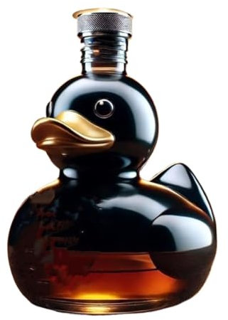 getuse Funny Whiskey Duck Bottle, 10 Oz Engraved Whiskey Glasses, Creative Duck Wine Bottle for Whiskey Tasting, Mini Whiskey Glasses for Men, Unique Whiskey Gift Idea (Style A)