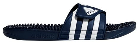 adidas Herren Damen Badeschuhe Poolsandalen Adissage, Farbe:Dunkelblau, Artikel:-Dark Blue/White, Schuhgröße:EUR 38
