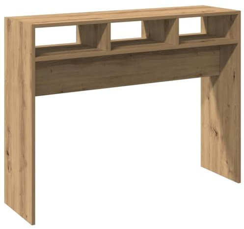 HEFZGDB Konsolentisch Artisan-Eiche 105x30x80 cm Holzwerkstoff Kleiner Tisch Wohnzimmer Beistelltisch Couch Couchtisch Klein Bartisch für Balkon Schlafzimmer Speisesaal Wohnbereich