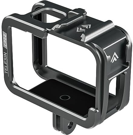 MINICOR Aluminum Case Metal Cage Protective Frame Housing for GoPro Hero 13 12 11 10 9, Fits for Go Pro When ND CPL Lens Filter Max Lens Mount on, with Cold Shoe Connect to Video Light Microphone