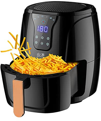 Friggitrice per la casa Utilizzo del Timer 4.5L e Frigorifero Digitale a Temperatura Completamente Regolabile a Temperatura ad Aria Senza Olio e Cottura a Basso Contenuto di Grassi Comodi