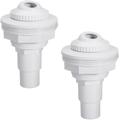 2Pcs Pool Inlet Nozzle 5.23in Above Ground Swimming Pool Return Jet Fitting with Gasket and Adapter
