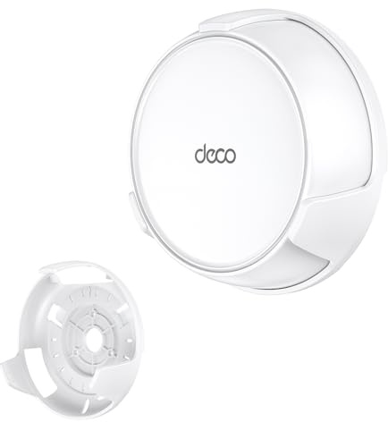 XLTTYWL® Wall Mount for TP-Link Deco BE23/25 WiFi 7 (White, 1 Pack) | Fits Deco BE23 / BE25 / BE3600 / BE5000, Durable ABS+PC, Space & Cable Management, Secure & Stylish Design for Home / Office