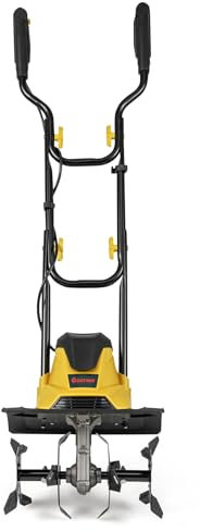 RELAX4LIFE Motozappa Elettrica 1200W/750W, Zappatrice con Larghezza di Lavoro: 36cm/32cm, Profondità: 22cm, Pulsante di Sicurezza e Maniglia Pratica, Motozappa per Giardino e Prato (Giallo | 1220W)