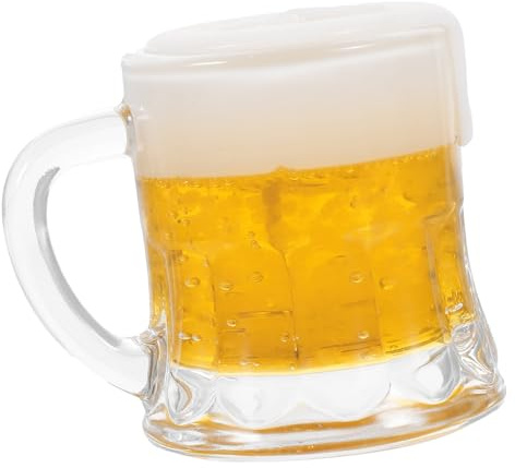 Veemoon Mini Bierglas Dekorative Kerze Bierbecher für Bierliebhaber Tischdeko Einzigartiges Glas mit Glatter Oberfläche und Vielseitiger Verwendung