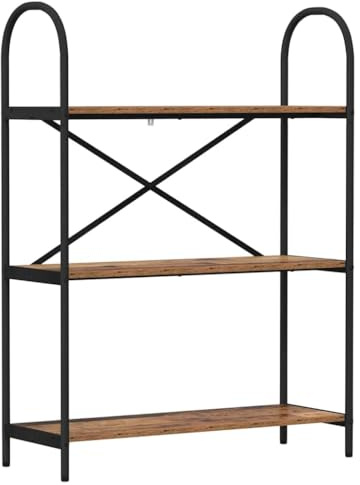 vidaXL Bookcase - Rectangular Storage Shelves, Modern Freestanding Furniture for the Living Room