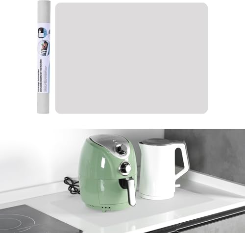 Faltenfreie Große Silikonmatte | Antihafte rutschfeste Kinder Malunterlage | als Silikon Backmatte Tischunterlage Bastelunterlage Platzset | BPA-frei (Grauweiß 50x70cm)