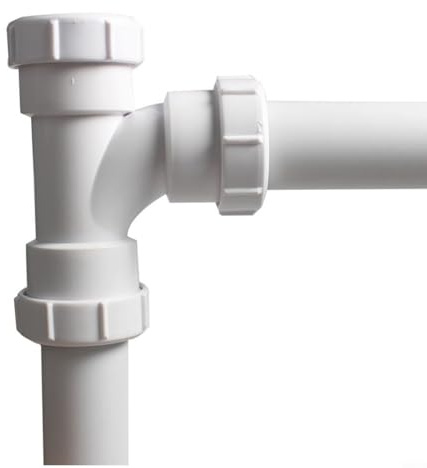 Raccordo a T in PVC da 40 mm, connettore di drenaggio in plastica, giunto a tre vie, adattatore per rifiuti a prova di perdite, parte idraulica per lavandino del bagno, connettore di scarico per tubo