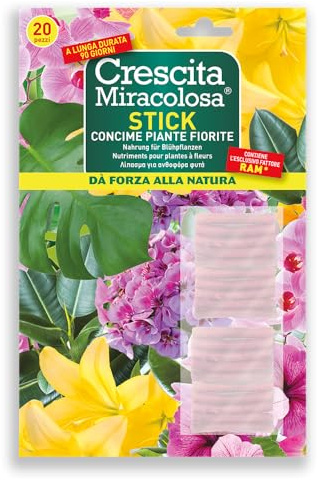Crescita Miracolosa Bastoncini Piante Fiorite 20 pz – Concime a Lenta Cessione – Box da 2