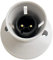 Merriway BH05889 Straight Batten Lamp Holder , White