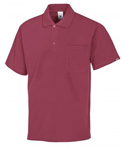 BP 1612-181-182-2XL Unisex-Poloshirt, 1/2 Ärmel, Polokragen mit Knopfleiste, 70 cm, 220,00 g/m² Stoffmischung, Brombeere, 2XL