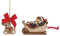 THUN Hängeschmuck Pinguin mit Schlitten, Keramik handbemalt, 15,3 x 14,2 x 11,2 cm, Weihnachten