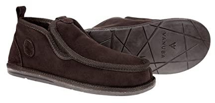 Vanuba Handgemacht Lammfell Warme Hausschuhe Herren Winter Kuschel Pantoffeln Herren Geschlossen Hüttenschuhe Herren Hausschuhe