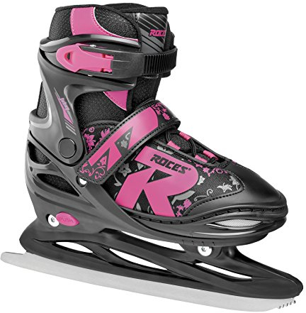 Roces Kinder Jokey Ice 2.0 Girl Verstellbarer Schlittschuh, white-fuchsia, 30-33 EU